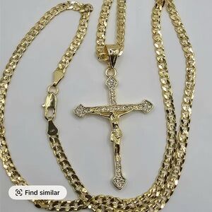 Gold Cross Pendant Necklace